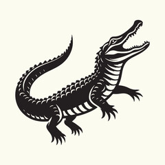 Alligator silhouette Vector Illustration Design