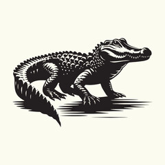 Alligator silhouette Vector Illustration Design