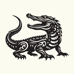 Alligator silhouette Vector Illustration Design