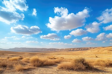 Fototapeta premium Judean Wilderness: Dry and Picturesque Desert Landscape in Israel