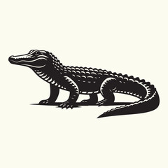 Alligator silhouette Vector Illustration Design