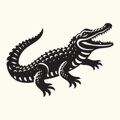 Alligator silhouette Vector Illustration Design