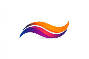 Colorful wavy vector logo design element on a white background,