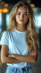 Fototapeta premium White t shirt mockup | T-shirt mockup
