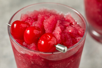 Cold Frozen Dirty Shirley Cocktail Slushy