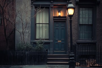 NYC Townhouses: Colorful Row Houses in Chelsea, Manhattan with Charming Front Yards
