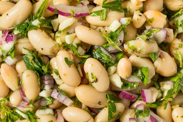 Healthy Cold White Bean Summer Salad