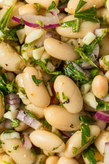 Healthy Cold White Bean Summer Salad