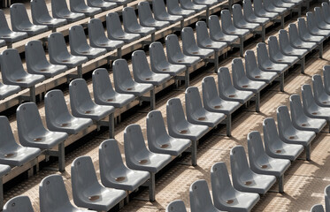 Seats in the auditorium of the summer theatre