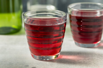 Cold Refreshing Wine and Vodka Krambambula Cocktail