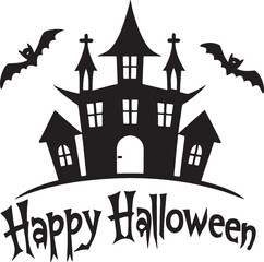 Happy Halloween Silhouette Vector Art & Illustration