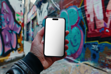 PNG phone screen mockup, transparent design