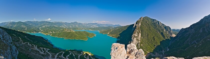 Bovilla reservoir near the capital of Tirana