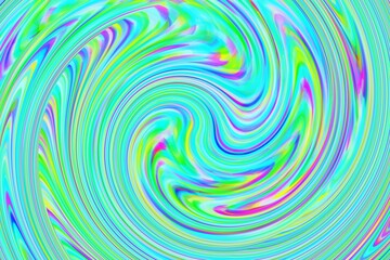 A colorful swirl of green and purple. The colors are bright and vibrant, creating a sense of energy and movement. The swirl seems to be in motion, as if it is dancing or spinning