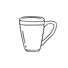 Hand drawn drinking cup and mug