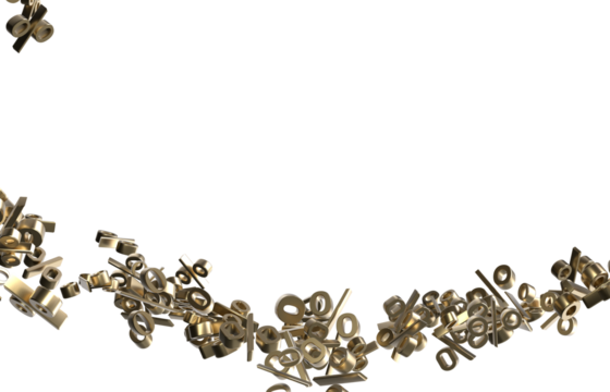 sale digital percent in transparent