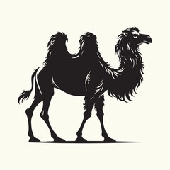 Arabian Camel silhouette Illustration Vector