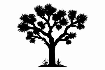 A Joshua tree silhouette vector illustration