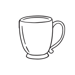 Hand drawn drinking cup and mug