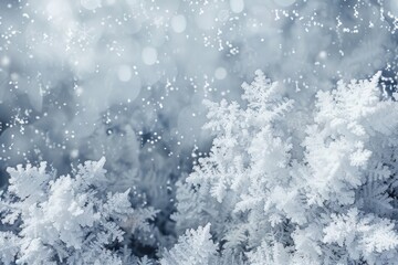 Snowy abstract background with soft textures, winter colors, and subtle snowflakes.