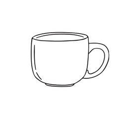 Hand drawn drinking cup and mug