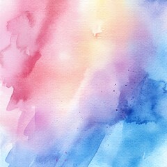 Obraz premium A vibrant watercolor background featuring soft hues of pink, blue, and purple, perfect for creative designs and artistic projects.