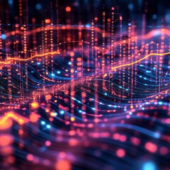 Obraz premium Financial Digital Grid Symbolizing the Stability and Analytical Nature of Structured Finance in the Modern Economy