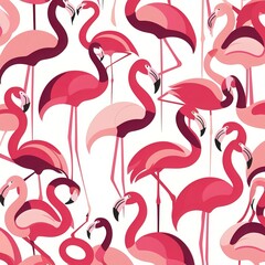 Obraz premium Flamingo pattern illustration vector design