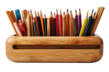 A desk organizer isolated on a white background.
