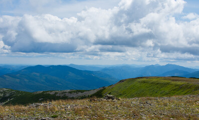 clouds over the mountains