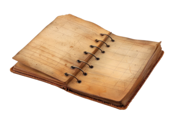 A notebook isolated on a white background.