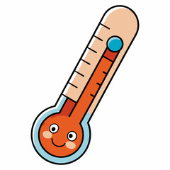 Thermometer in somerset art vector illustration