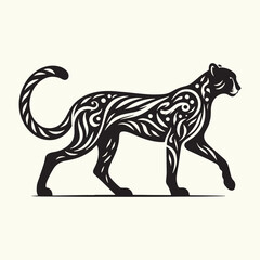 Cheetah Silhouette Vector Illustration Design