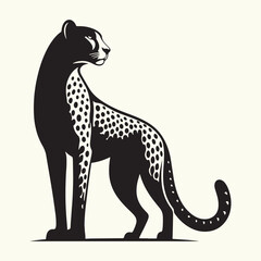 Cheetah Silhouette Vector Illustration Design