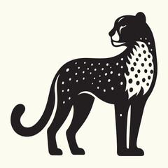 Cheetah Silhouette Vector Illustration Design