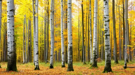 Fototapeta premium A forest with many trees in it