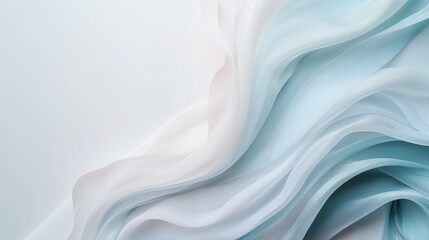 Fototapeta premium Fluid Curves in Pastel Grays, An abstract design featuring dynamic flowing waves and curves in shades of gray, ideal for posters or canvas art, minimalist and serene atmosphere.