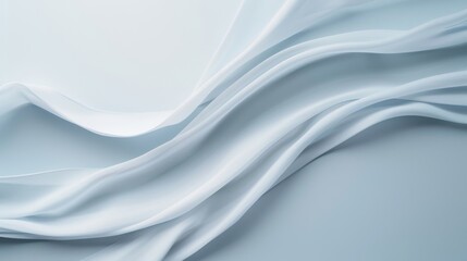 Obraz premium Fluid Curves in Pastel Hues, An abstract design featuring flowing waves and curves in soft gray tones, ideal for posters or canvas, minimalist aesthetic with ample free space.