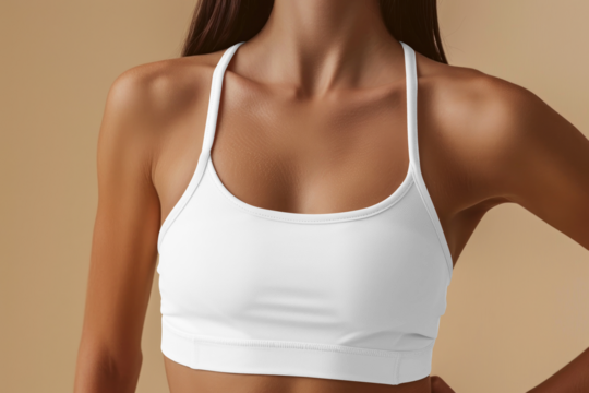 PNG Stylish sports bra mockup , transparent background
