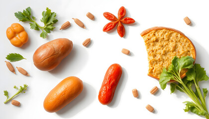 allergy food isolated with white highlights, png