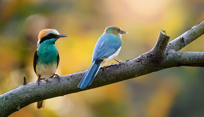  Bird with a Bird- A charming image of a bird perched on a branch, possibly interacting _1(100)