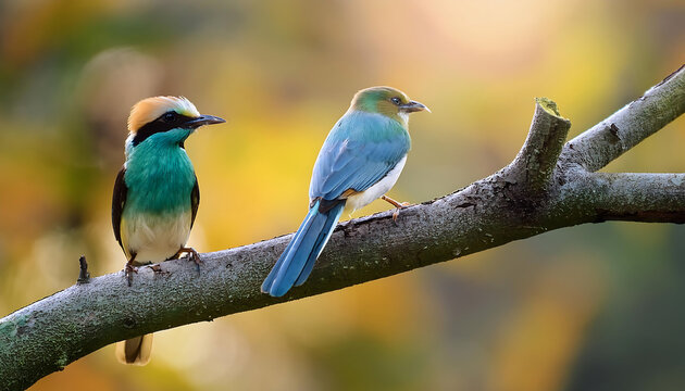  Bird with a Bird- A charming image of a bird perched on a branch, possibly interacting _1(100)