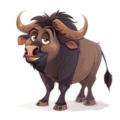 Buffalo Trust emotion fantasy animal cartoon isolated whitebackground