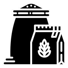 wheat. vector single icon with a solid style. suitable for any purpose. for example: website design, mobile app design, logo, etc.