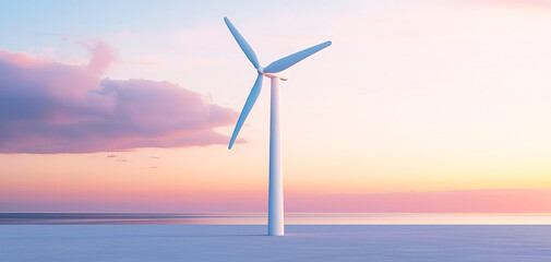 Obraz premium A futuristic wind turbine design that adapts to different wind conditions for maximum efficiency, save the world, innovative green energy