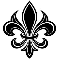 Heraldic symbol fleur de lis art vector illustration
