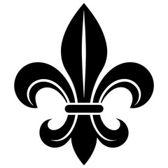 Heraldic symbol fleur de lis art vector illustration