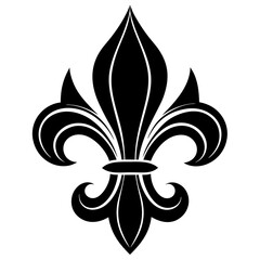 Heraldic symbol fleur de lis art vector illustration