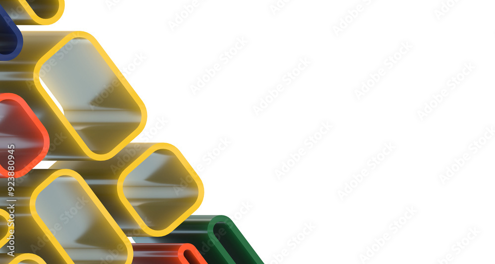 Poster Mosaic triangular low poly style abstract geometric background - Divider 3d