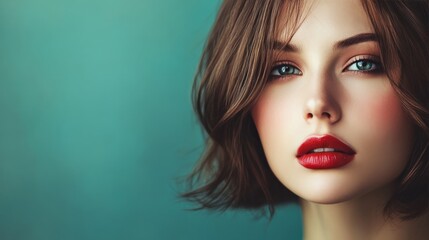 Fototapeta premium Modern fashion portrait, minimalistic style